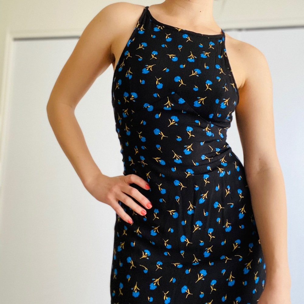 Black & Blue Mini Dress - Urban Outfitters